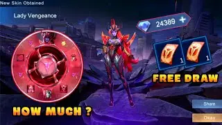 HOW MUCH IS SELENA LADY VENGEANCE ABYSS SKIN? | CRIMSON CHARM DRAW EVENT +  FREE TOKEN - MLBB