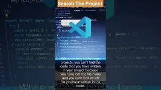 Search The Project - Vs Code Tips #1  