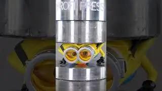 Brutal Minion Toy Crush with 300 Ton Hydraulic Press! 😱😂💥 #hydraulicpress #minion #funny