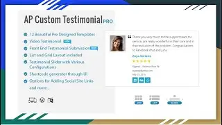 AP Custom Testimonial Pro - Best WordPress Testimonial Plugin | Custom Designed Testimonial