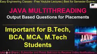 Java Multithreading Output Based Questions for Placement Preparation | JAVA Output Based Problem