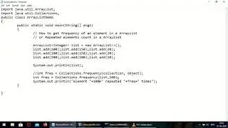 Java ArrayList find frequency of an element