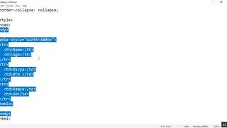 Create table in HTML with a border