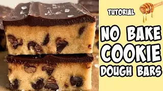 No Bake Cookie Dough Bars! Recipe tutorial #Shorts