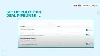 How to set up rules for deal pipelines