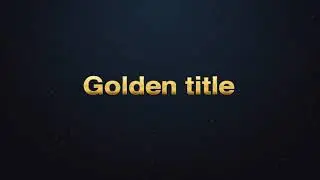 Gold Title After Effects Template/ Free download