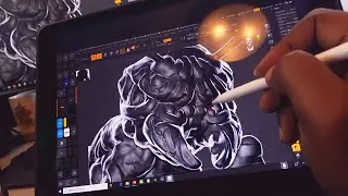 Using Zbrush 2020 on an iPad Pro with Apple Pencil, using Easy Canvas & Tablet Pro ~ Tutorial