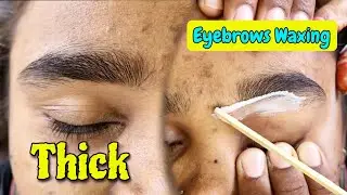 Thickest Eyebrow to thin brow Waxing.#brows