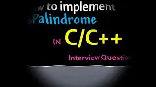 How to implement IsPalindrome function in C/C++