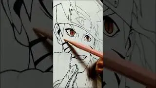 Naruto with Kurama 🔥: Naruto Drawing : Otaku #shorts