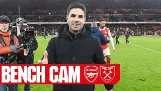 BENCH CAM | Arsenal vs West Ham (3-1) | The goals, action, reactions & more from Emirates Stadium