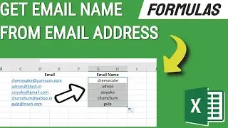 Get Email name from Email Address | LEFT, FIND Function