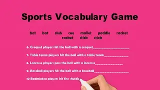 sports and games vocabulary in English | sport Vocabulary Game Part #1