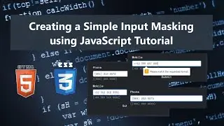 Creating a Simple Input Masking using JavaScript Tutorial DEMO