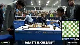 Gukesh’s Amazing Blunder in Winning Position against Pragg || Tata Steel Chess 2024 Highlights