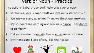 Action Verbs and Linking Verbs - Video and Worksheet