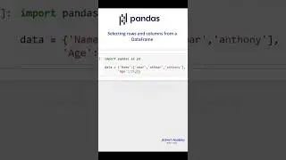 Selecting rows and columns from DataFrame in pandas