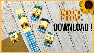 Hidden Paper Clip TABS /  FREE Downloads /Sunflowers