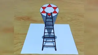 how to draw 3d drawing optical illusion for beginners by @mr.indianchitrkar