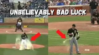 MLB Pitcher Has Rosin Bag Explode on Him...Twice