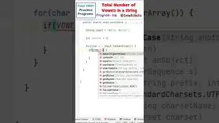 #116 In Java Count Number of Vowels in a String Java #Shorts #java #coding #javacode
