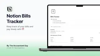 Notion Bills Tracker | Personal Finance Tracker in 