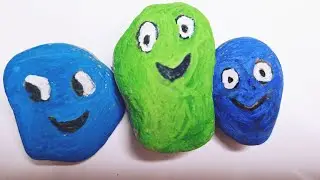 Рисуем 😃🙃Смешные Смайлики на Камнях | Рисуем Смешные Смайлики на Камнях