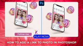 How to add a link to photo in Photoshop - #short_tutorial #photoshop #shortvideo #photoshoptutorial