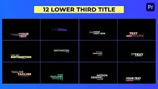 Colorful Title Animation And Lower Third Premiere Pro Template