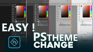 How to Change Photoshop CC Theme । Easy Way to Change Photoshop Interface Color । Photoshop Tutorial