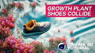 Growth Plant and Shoes Collide in Cinema 4D 2024