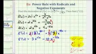 Ex: Find a Derivative of a Function Involving Radicals Using the Power Rule (Rational Exponents)