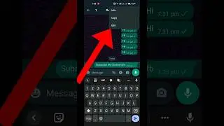How To Edit Message In WhatsApp | WhatsApp New Update | WhatsApp Edit Message