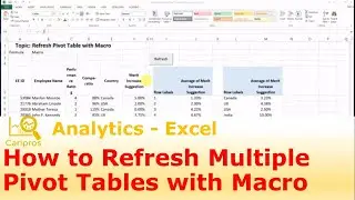 How to Refresh Multiple Pivot Tables automatically with Macro