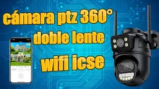 como configurar CAMARA DOBLE LENTE 360° PTZ ISCEE