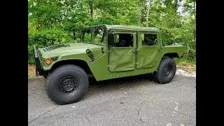 Test driving Humvee