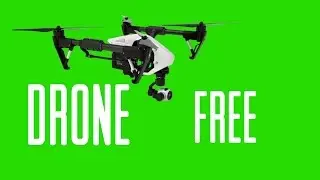 Real DJI Inspire Drone Fly  - Green Screen Footage