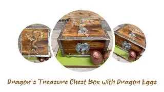 Dragon’s treasure chest box with dragon eggs cake tutorial