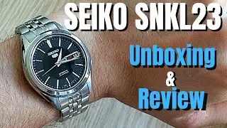 Seiko 5 SNKL23 Unboxing & Watch Review! ( + Leather Strap )