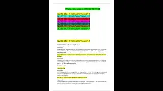 NURS 6521 Final Exam Version 1, Version 2, Version 3, Version 4,Version 5, Version 6, Version 7 test