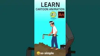 Digging  Animation-#Shorts #2d Tutorial By Sarath#Cartoon Character Animation