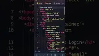Make Facebook login page UI in HTML CSS with animation #shorts #viral #youtubeshorts #html #css