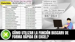 ¿Cómo utilizar la función buscarv de forma rápida en Excel.?