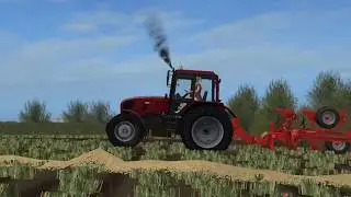 Мтз 1220.3 с 12 корпусным плугом | Mtz 1220.3 with 12 hull plow