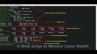 Shell Script to Monitor Network, Disk Usage, Uptime, Load Average and RAM Usage in Linux/Ubuntu