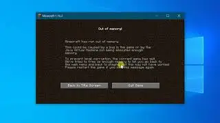 How to fix Minecraft: Java Edition Game - Out of Memory Error