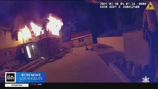 Deputies rush into burning home to save people trapped inside