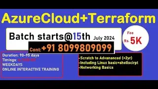 Azurecloud Terraform ||Demo 7th July 2024 || A-Z|| By Nagarjuna Vadlakonda | +91 8099809099