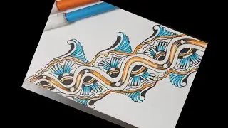 easy pattern art | zentangle step by step | how to draw zentangle#art#drawing#pattern #howtodraw