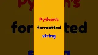 Python's formatted string #python #w3camps